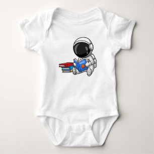 Astronaut baby reading!  bodysuit