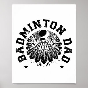 Astronaut Badminton Player Shuttle 1 Poster