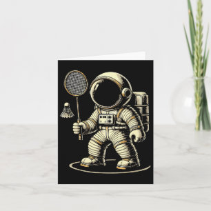 Astronaut Badminton Player Shuttle 2 Card