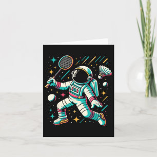 Astronaut Badminton Player Shuttle Sport Card