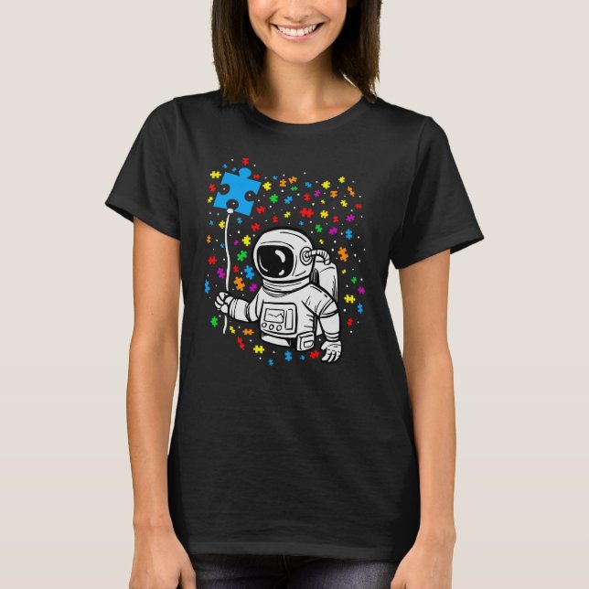Astronaut Balloon Autism Space Kids Boy T-Shirt (Front)