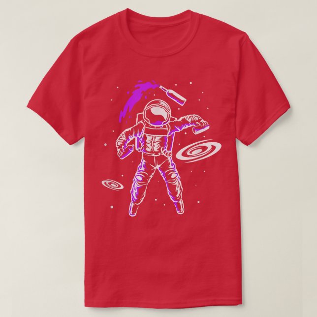 Astronaut Barkeeper Set Funny Bartending Bartender T-Shirt (Design Front)