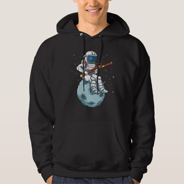 Astronaut Bassoon Band Player Bassoonist Bassoon Hoodie (Front)