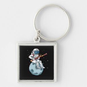 Astronaut Bassoon Band Player Bassoonist Bassoon Key Ring
