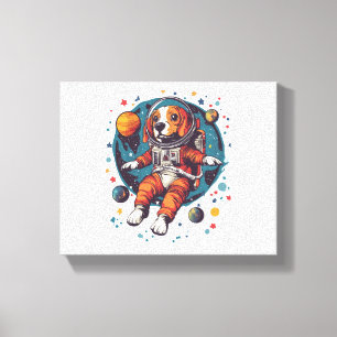 Astronaut Beagle – Space Explorer Dog Canvas Print