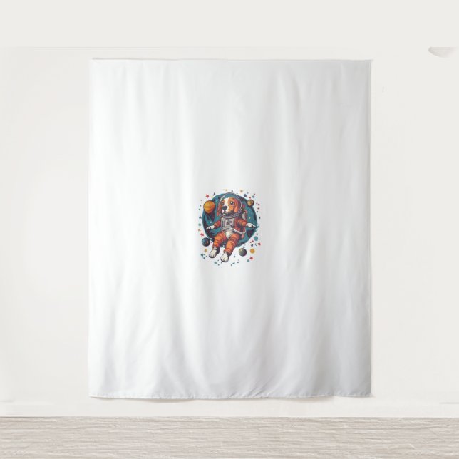 Astronaut Beagle – Space Explorer Dog Tapestry (Front)