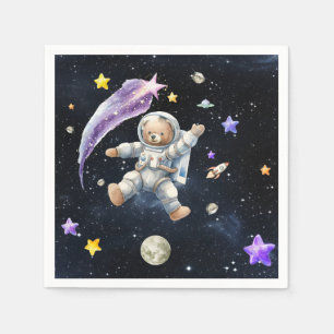 Astronaut Bear Napkins Space-Themed Party