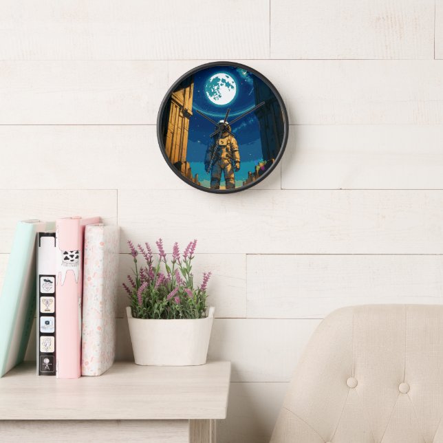 Astronaut Beneath the Celestial Gate Clock (Reading Room)