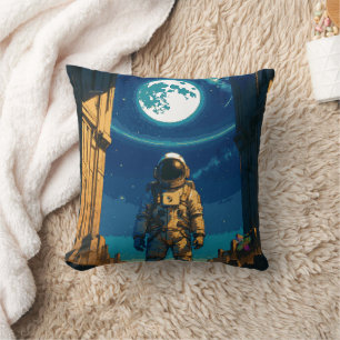 Astronaut Beneath the Celestial Gate Cushion