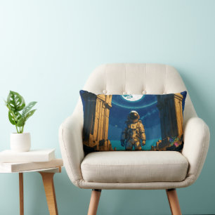 Astronaut Beneath the Celestial Gate Lumbar Cushion