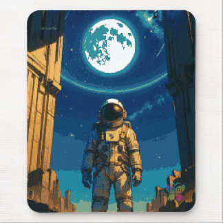 Astronaut Beneath the Celestial Gate Mouse Pad