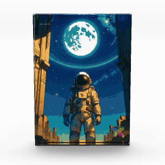 Astronaut Beneath the Celestial Gate Photo Block