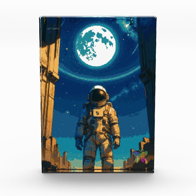 Astronaut Beneath the Celestial Gate Photo Block (Front)