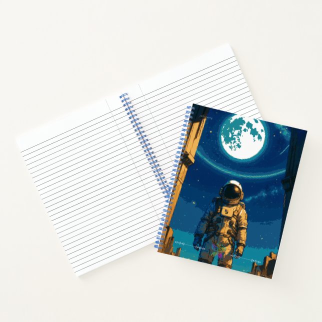 Astronaut Beneath the Celestial Gate Premium Notebook (Inside)