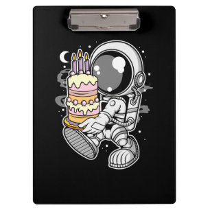 Astronaut Birthday Cake Clipboard
