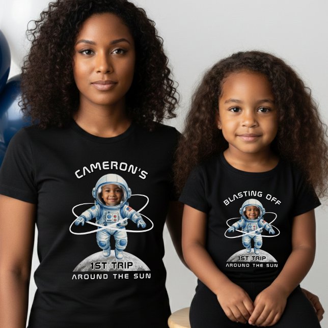 Astronaut Birthday Party 1st Trip Around the Sun T-Shirt (Creator Uploaded)
