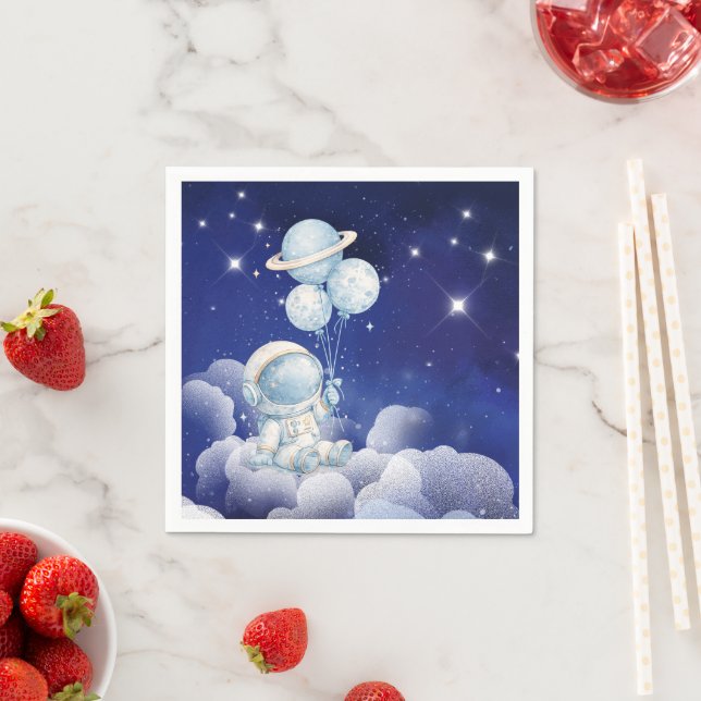 Astronaut Birthday Party Napkin (Insitu)