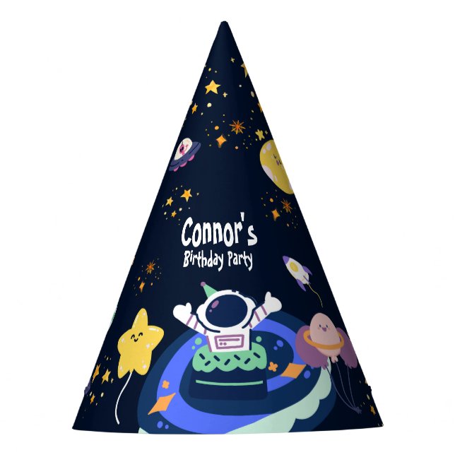 Astronaut birthday party on space  hat (Front)