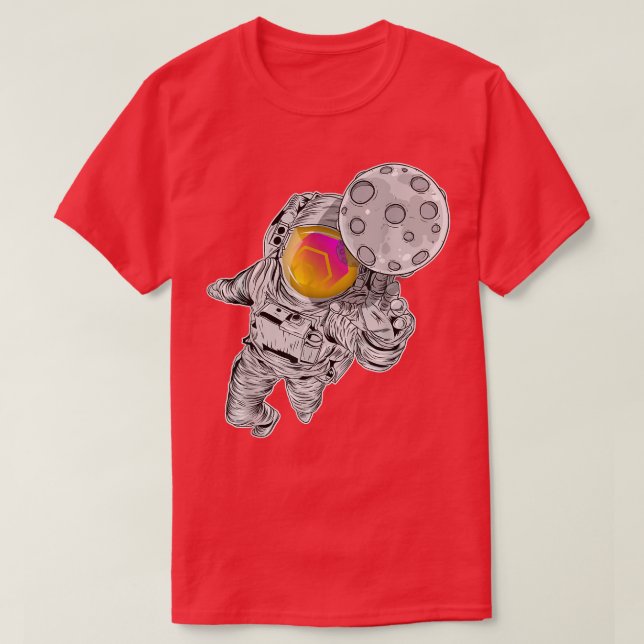 Astronaut Blockchain Crypto HEX T-Shirt (Design Front)