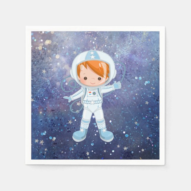 Astronaut boy Outer Space Napkin (Front)
