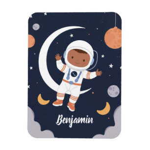 Astronaut Boy Outer Space Personalised Kids Magnet