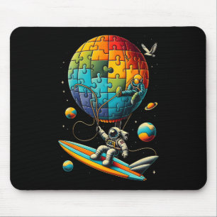 Astronaut Bylloon Autism Awareness Space Autistic  Mouse Pad