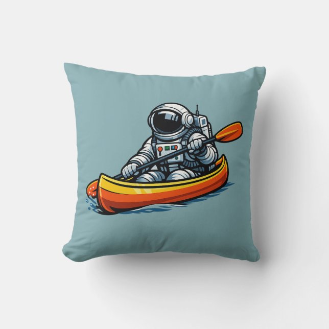 Astronaut Canoeing Cushion (Front)