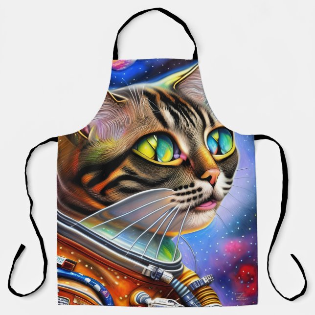Astronaut Cat Artwork Apron (Front)