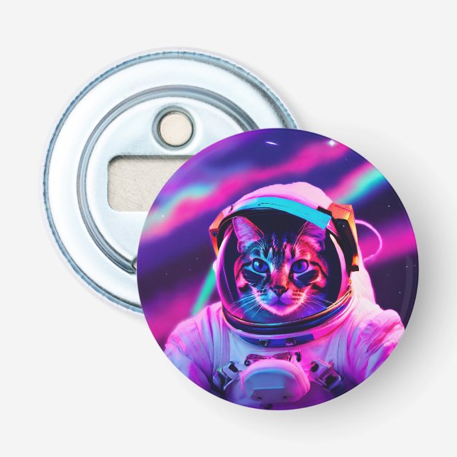 astronaut cat bottle opener (Front)