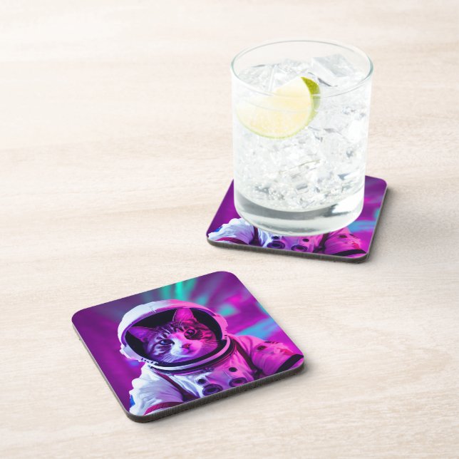 astronaut cat coaster (Right Side)