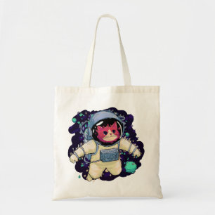 Astronaut Cat colourful Tote Bag