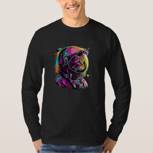 Astronaut Cat Cyberpunk Space Cat Vaporwave Synthw T-Shirt