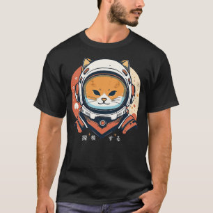Astronaut Cat Explore Japanese Vintage Space Cat R T-Shirt