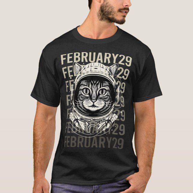 Astronaut Cat - February 29 29th T-Shirt (Front)