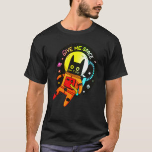 Astronaut Cat Give Me Space Vintage Science Galaxy T-Shirt