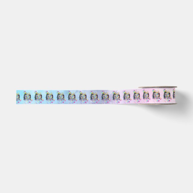 Astronaut Cat Grosgrain Ribbon (Front)