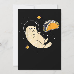 Astronaut Cat in Outer Space  Taco Moon Save The Date
