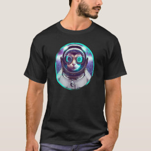 Astronaut Cat in space for men and woman T-Shirt