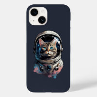 Astronaut Cat In Space Watercolor Art