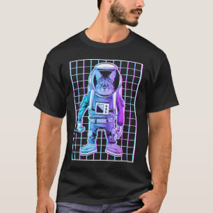 Astronaut Cat  Indie Grunge Aesthetic Glitch T-Shirt