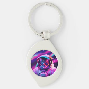 astronaut cat key ring