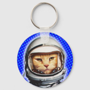 Astronaut Cat  Key Ring