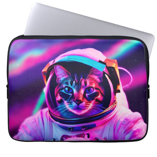 astronaut cat laptop sleeve (Front)