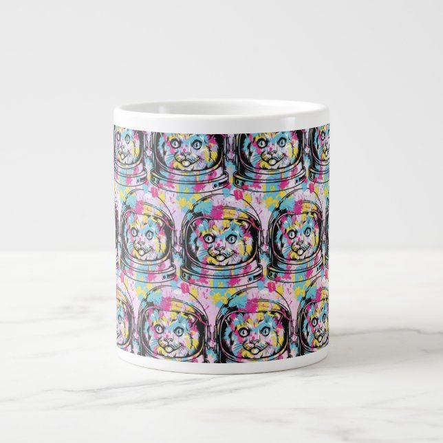 Astronaut Cat Large Coffee Mug (Front)