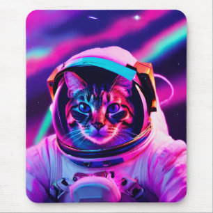 astronaut cat mouse pad