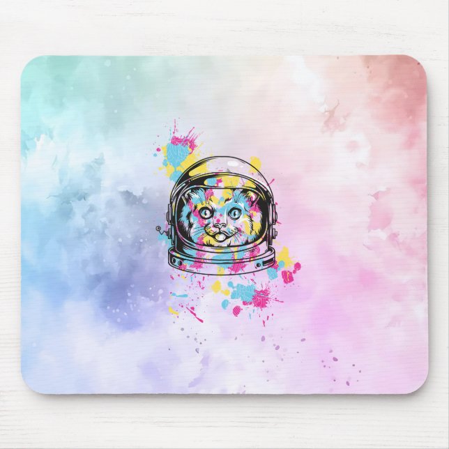 Astronaut Cat Mouse Pad (Front)