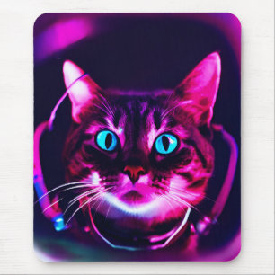 astronaut cat mouse pad