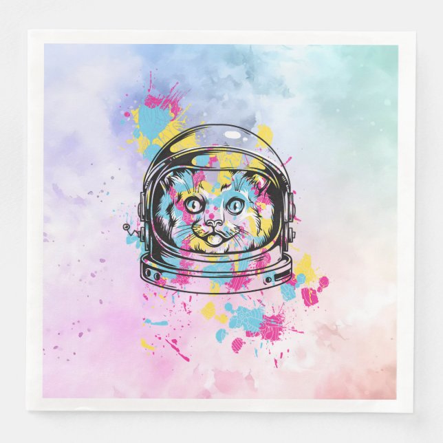 Astronaut Cat Napkin (Front)
