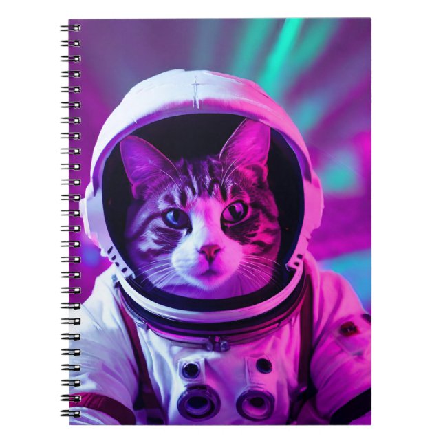 astronaut cat notebook (Front)