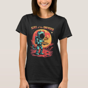 Astronaut Cat Pizza Planet Space Sci-Fi Cosmic Uni T-Shirt